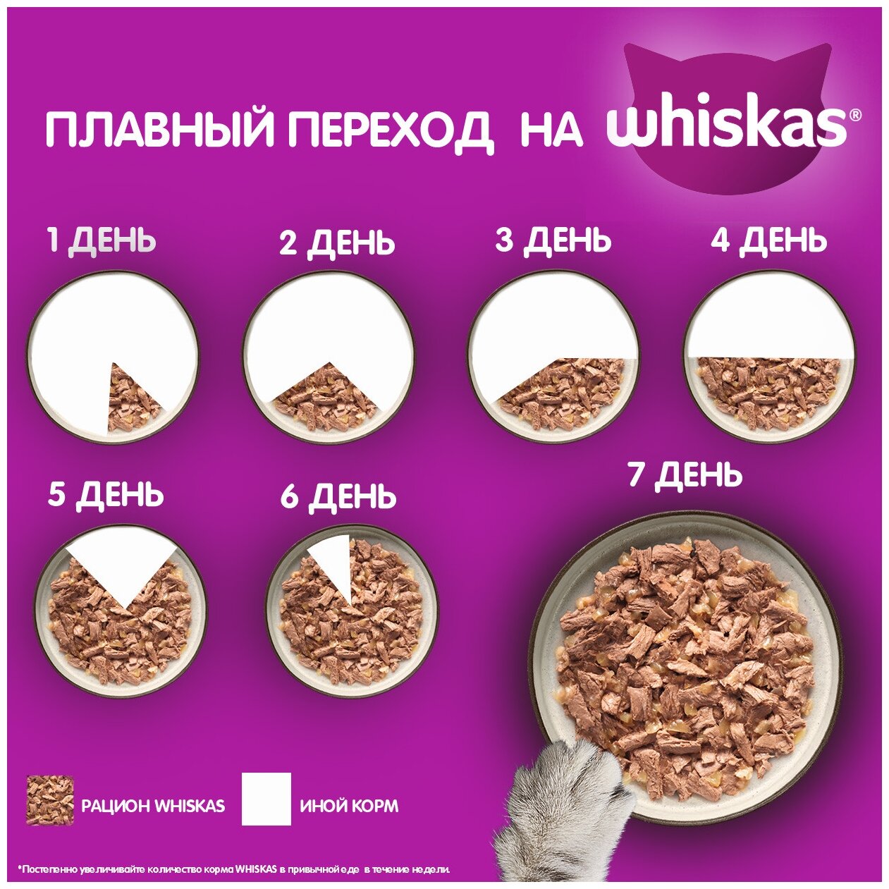 Влажный корм WHISKAS® для котят от 1 до 12 месяцев, рагу с ягненком, 75г*28шт - фотография № 11