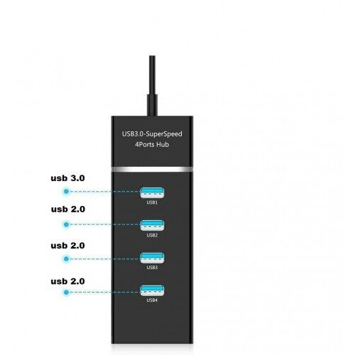 Концентратор KS-IS 1*USB 3.0 3*USB 2.0 F в USB 3.0 Type A M - фото №3