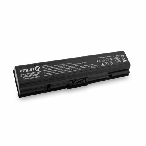 Аккумулятор Amperin для ноутбука Toshiba A200 A215 A300 11.1v 4400mah AI-PA3534 аккумулятор для toshiba pa3533 pa3533u pa3533u 1bas pa3534 pa3534u 1brs pa3534u 1bas pa3535 pa3535u 1brs pa3535u 1bas pa3727u 1brs 5200мач