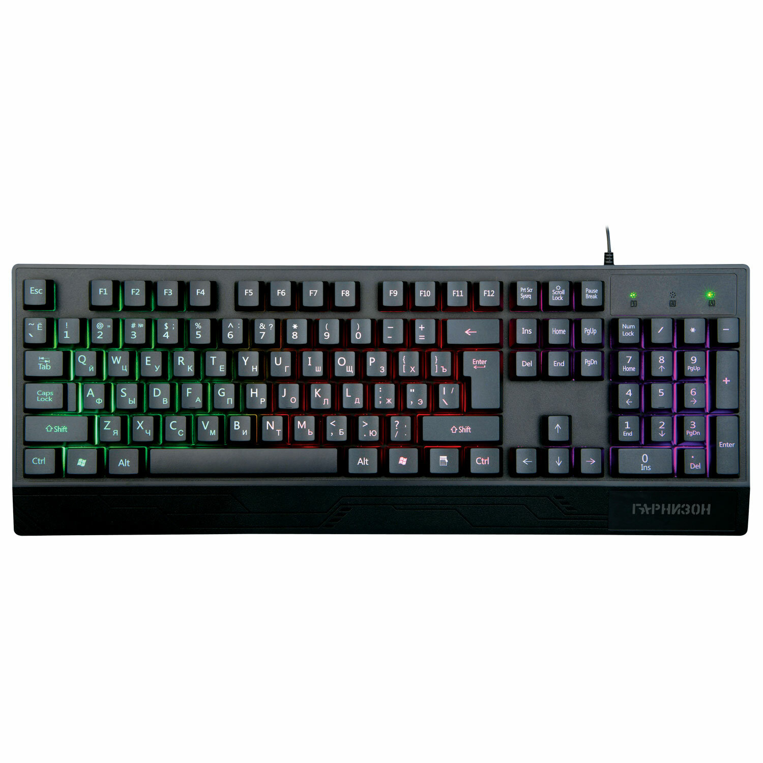 Игровая клавиатура Гарнизон GK-210G с подсветкой Rainbow