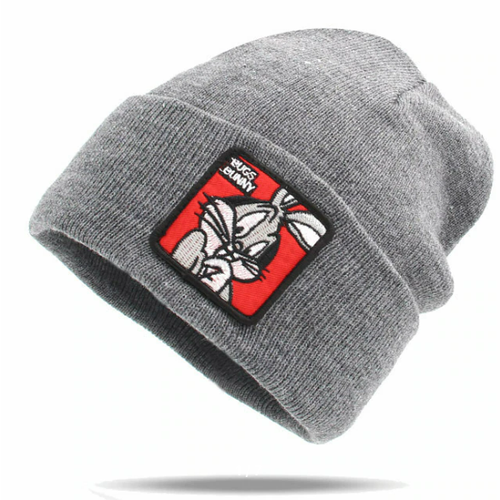 Шапка бини , размер 50/58, серый серая меланжевая шапка бини sevenext