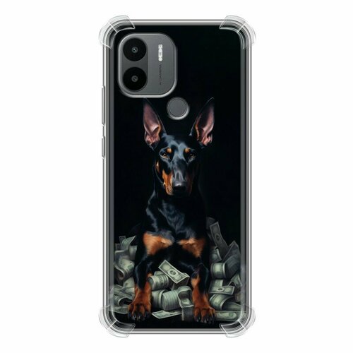 Дизайнерский силиконовый с усиленными углами чехол для Сяоми Поко С51 / Xiaomi Poco C51 Доберман