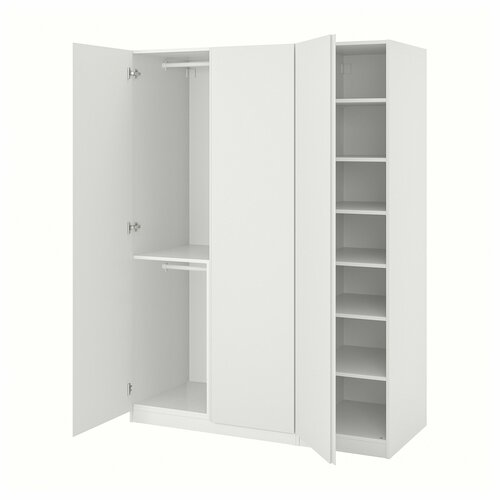 Распашной шкаф PAX VIKANES IKEA трехсекционный (белый) 170*45*220