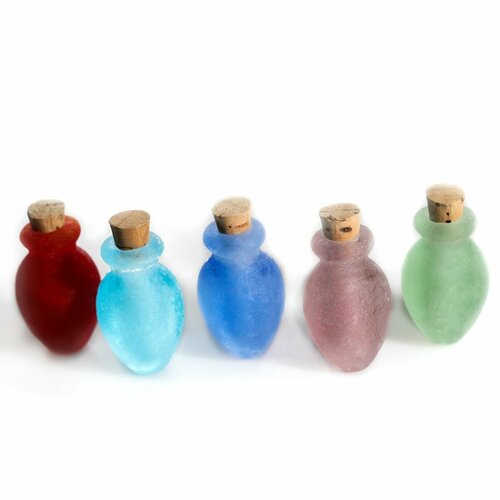 Бутылочки мини декоративные 2 шт бутылочки для рукоделия с пробкой для эссенций размер 30 мм разные цвета в упаковке 1089₽