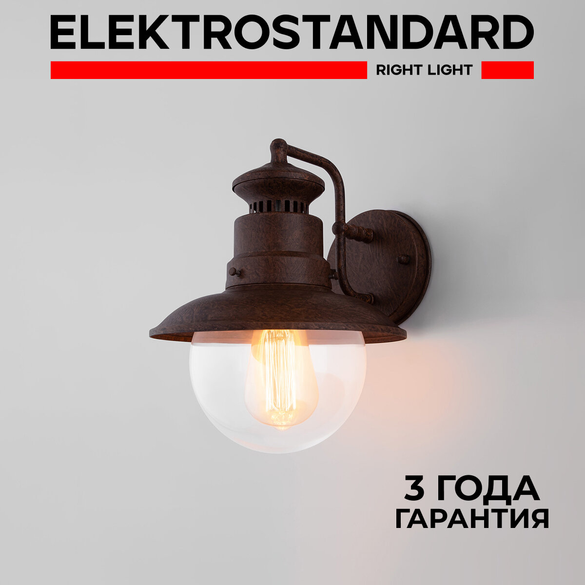 Уличный настенный светильник Elektrostandard Talli D GL 3002D GL брауни IP44