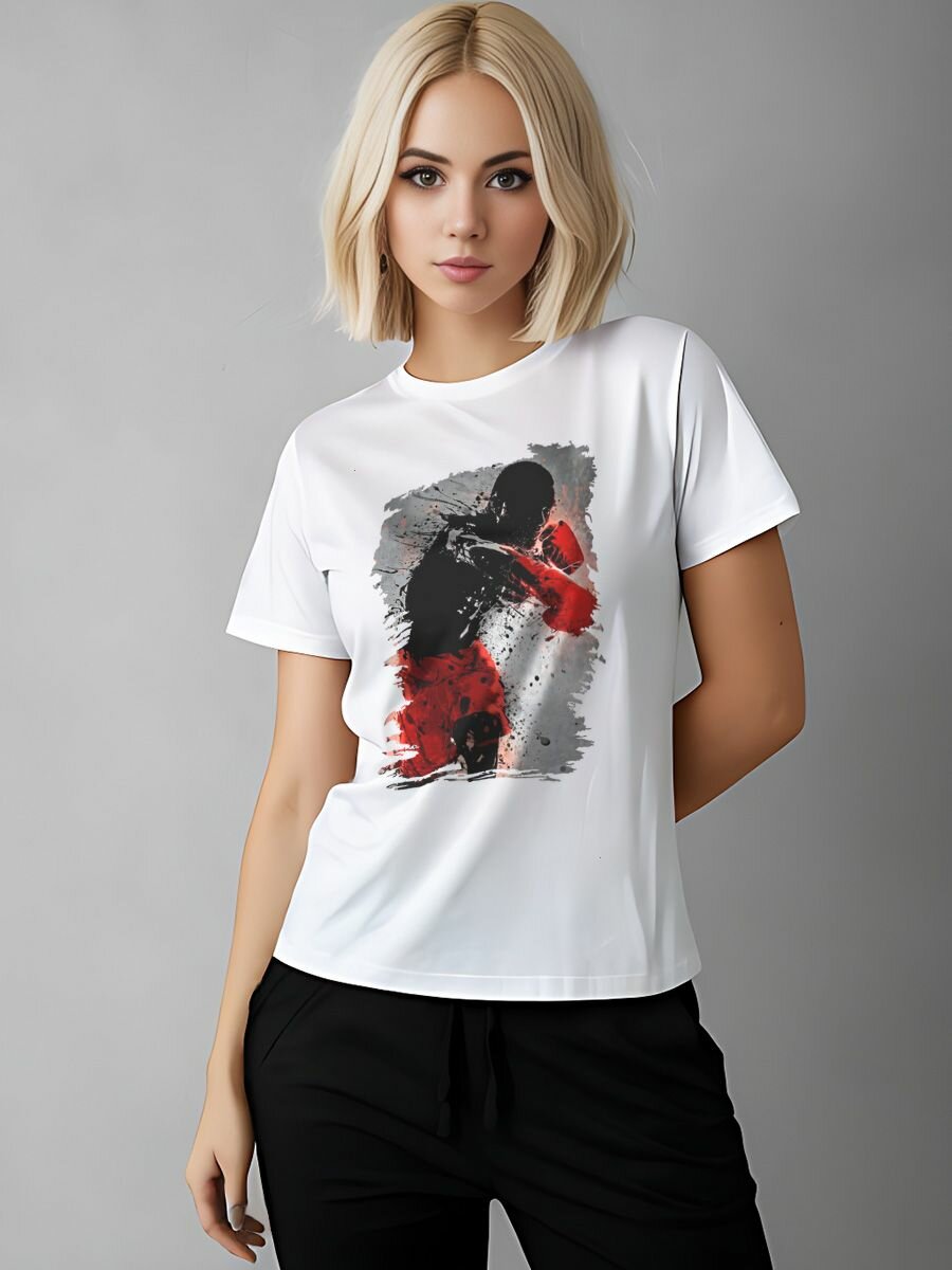 Футболка Printech размер M (42-44) белый