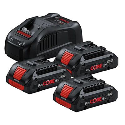 Комплект аккумуляторов Bosch ProCORE 18V 4.0Ah 3шт с зарядным устройством GAL1880CV