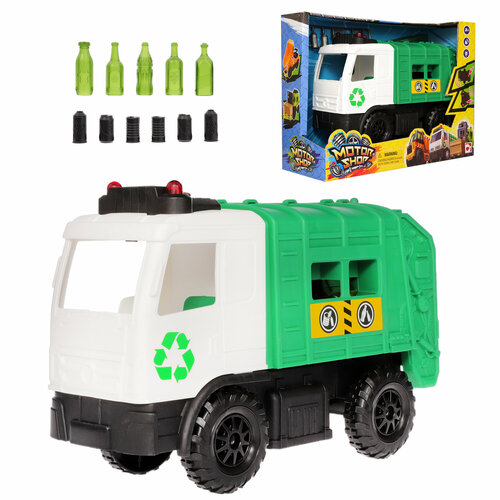 Мусоровоз Chap Mei Motor Shop (548051), 23 см, белый/зеленый