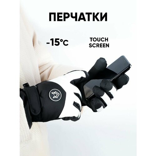 фото Перчатки rinrey для мужчин, размер 27, черный/белый