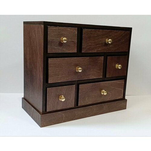 Шкатулка комод 6 ящиков Vintage Asymmetry