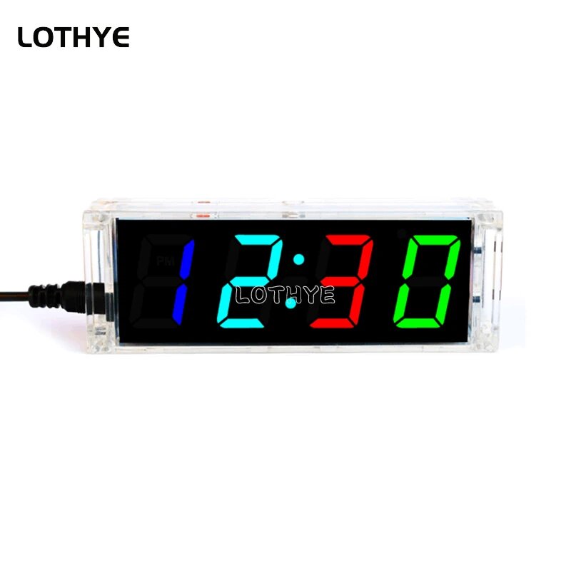 Цифровые часы LOTHYE, набор для самостоятельной сборки, Multicolor