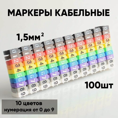 Изображение товара Маркировка для проводов 1,5мм набор 150шт.