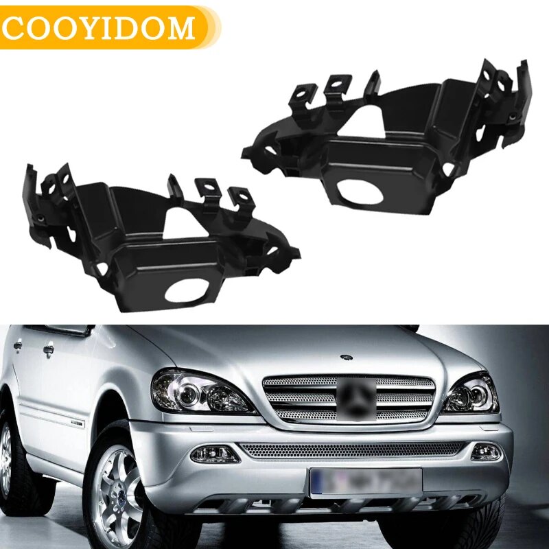 Накладка на переднюю противотуманную фару для Mercedes Benz W163 ML320 ML500 ML350 2002 2003 2004 2005, крышка противотуманной фары 1638201112 1638201212, Left and Right — фото 1