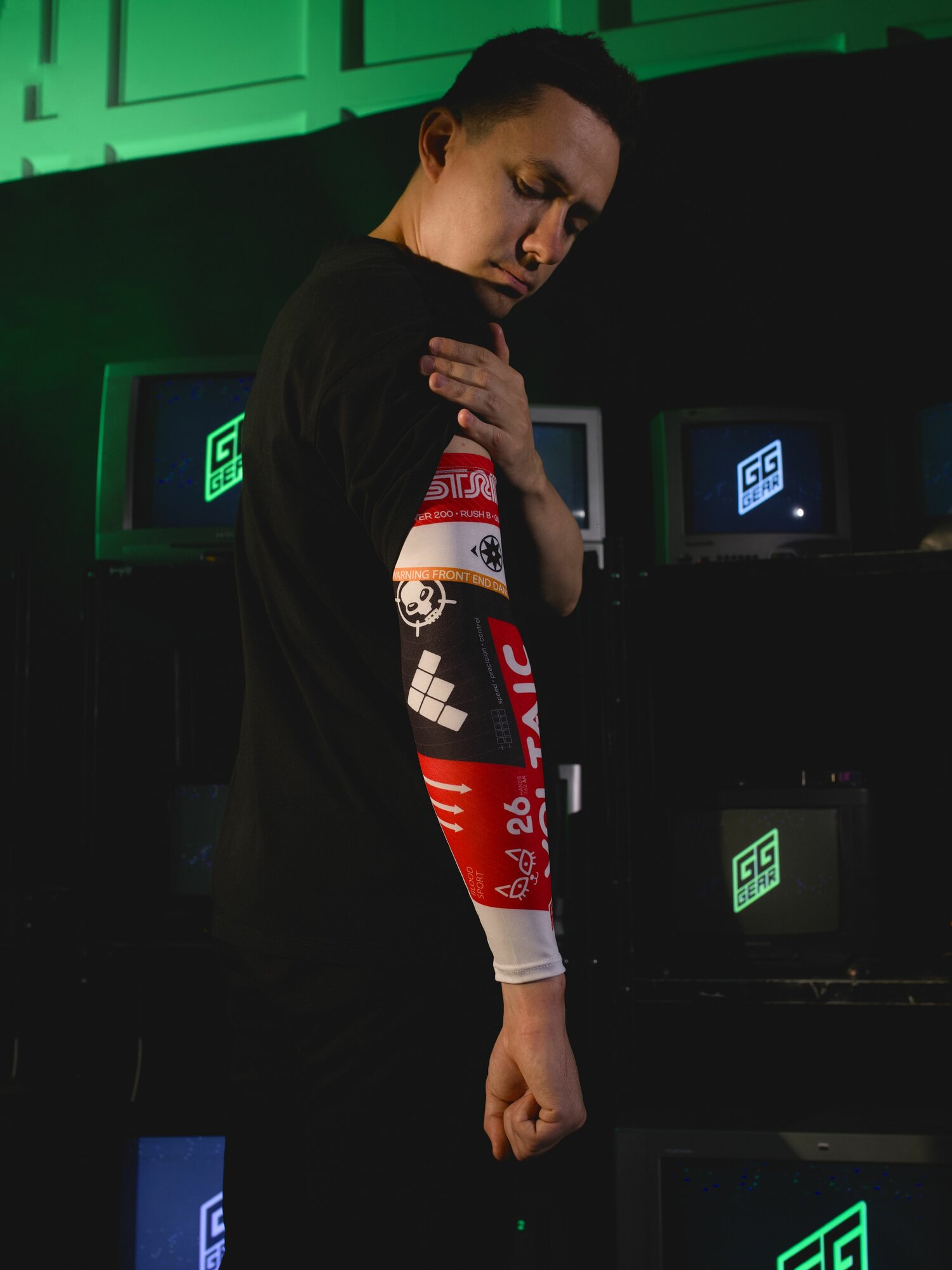 GG GEAR Рукав игровой для киберспорта кс го valorant валорант, геймерский спортивный рукав. Белый, размер L — фото 1