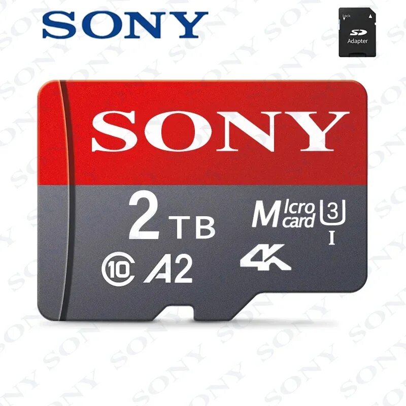 SONY Micro SD карта 128 ГБ / 256 ГБ / 512 ГБ / 1 ТБ Class10, 2TB