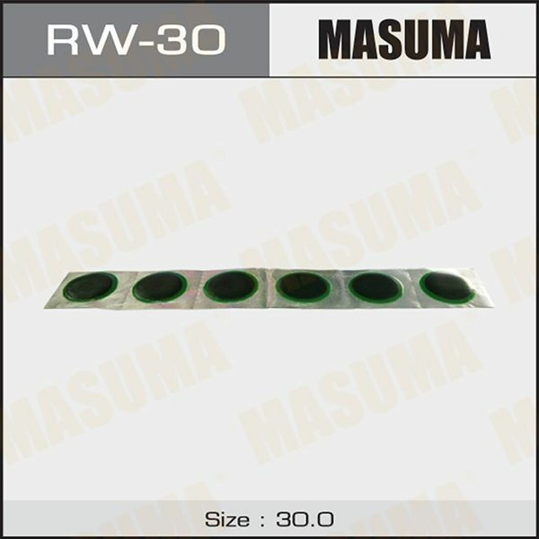 Заплатки универсальные, горячая вулканизация, d30mm Masuma RW-30 к-т 30шт.