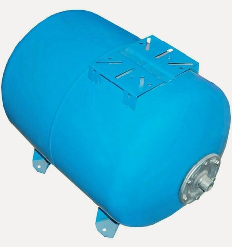 Изображение товара Расширительный бак, гидроаккумулятор 200 л. горизонтальный (цвет синий) STOUT ФУМ лента