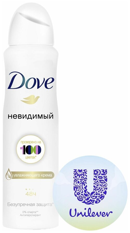 Dove Антиперспирант-дезодорант аэрозоль Невидимый, 150 мл /