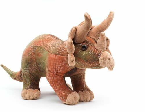 Мягкая игрушка LEOSCO Динозавр Трицератопс 30 см