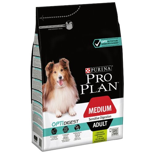 фото Сухой корм для собак Purina Pro Plan Optidigest ягненок с рисом 3 кг (для средних пород)