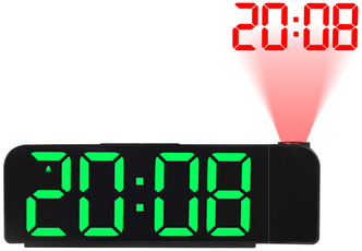 Часы электронные настольные с проекцией 8013, с зеленой подсветкой