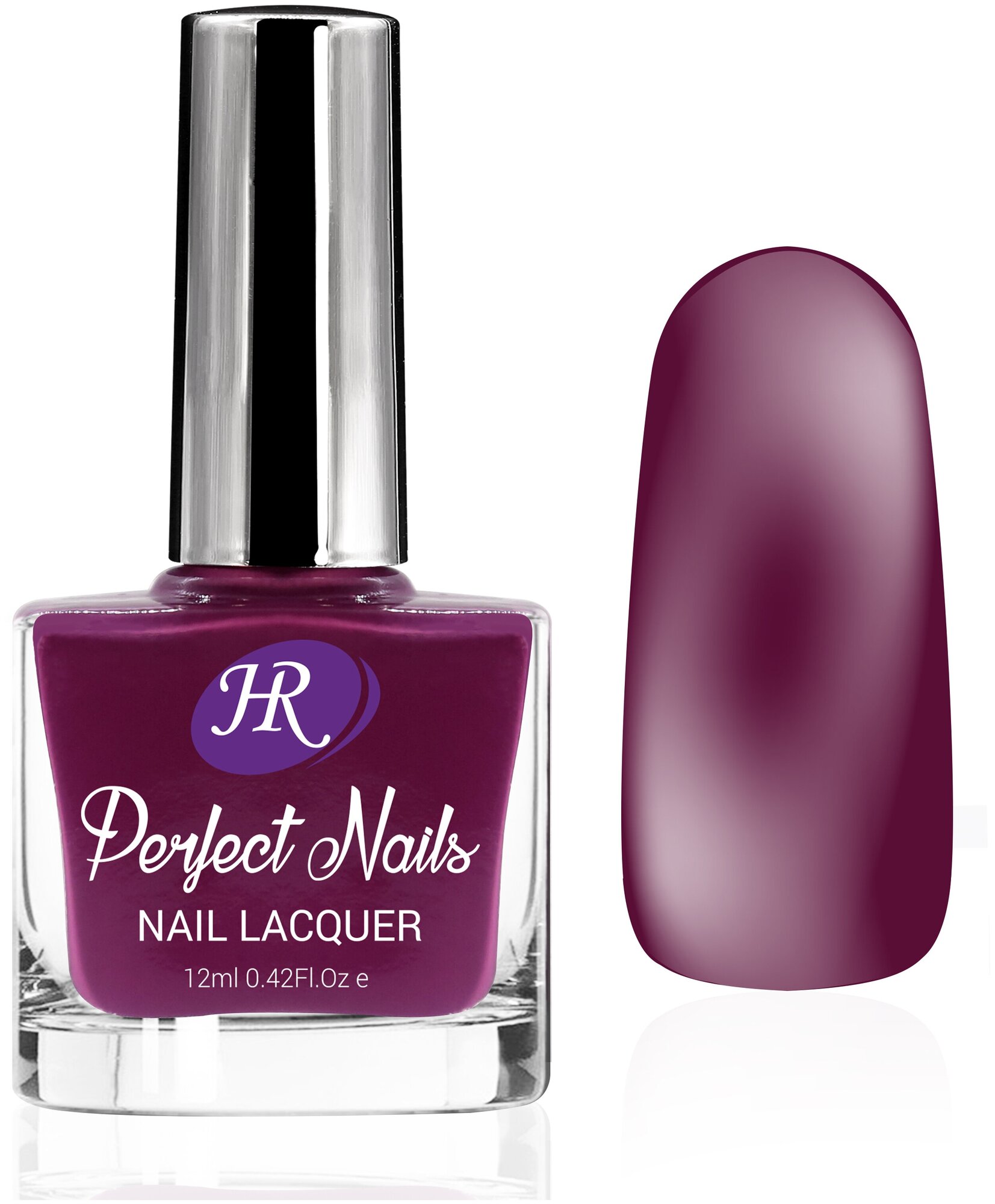 Лак для ногтей Holy Rose "Perfect Nails" тон №19 Глубокий красно-пурпурный, 12 мл