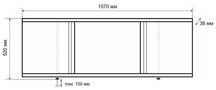 Ванна стальная ВИЗ Antika 160x70 с экраном Emmy Элис и ножками, белая орхидея