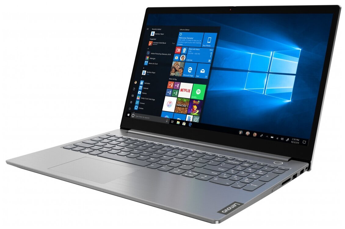 156 Ноутбук Lenovo ThinkBook 15IIL 1920x1080 Intel Core i5-1035G1 1 ГГц RAM 8 ГБ DDR4 SSD 256 ГБ Intel UHD Graphics Windows 10 Pro 20SM000FRU mineral grey