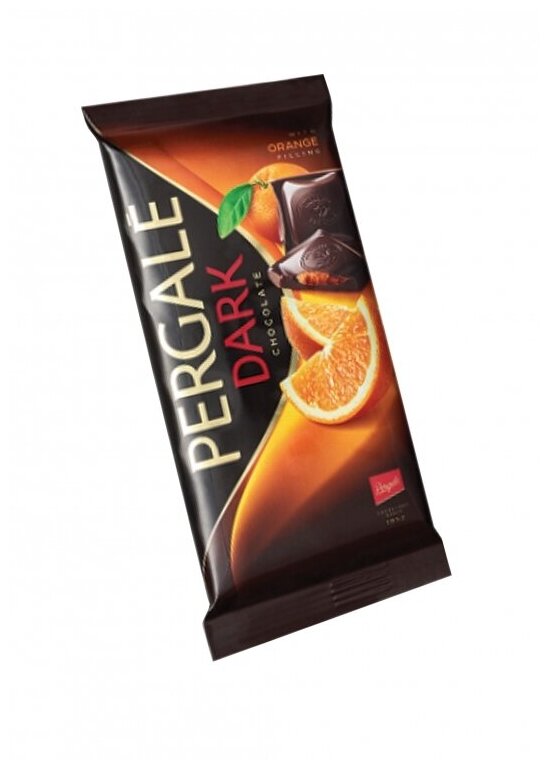 Темный шоколад Pergale с апельсиновой начинкой 100 гр - фотография № 12