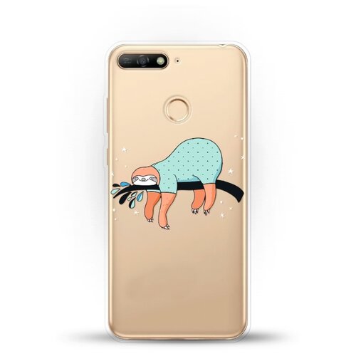 фото Силиконовый чехол ленивец на ветке на huawei y6 prime (2018) andy & paul