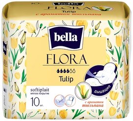 Bella прокладки Flora Tulip, 4 капли, 10 шт.