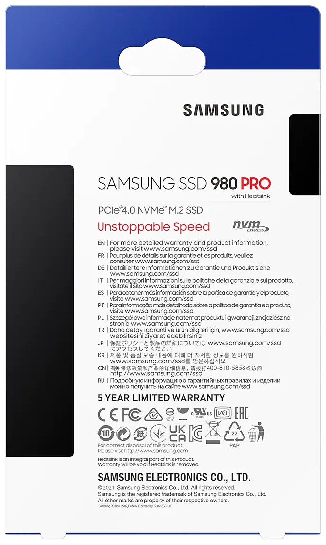 Накопитель SSD Samsung 980 PRO 1TB (MZ-V8P1T0C) - фото №7