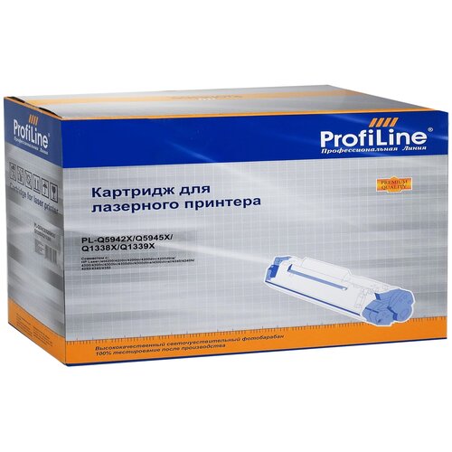 Картридж ProfiLine PL-Q5942X/Q5945A/Q1338/Q1, 2000 стр, черный картридж совместимый pl q5942x q5945a q1338 q1339 для принтеров hp lj 4240 4250 4345 4350 20000 копий profiline