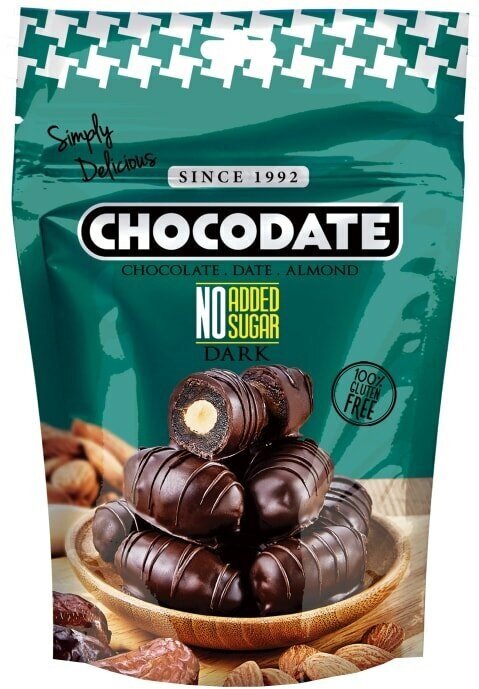 Финики Chocodate с миндалем в темном шоколаде без сахара 100г