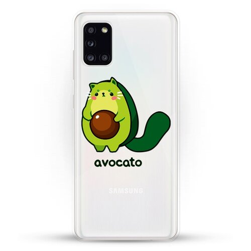фото Силиконовый чехол авокадо-кот на samsung galaxy a31 andy & paul