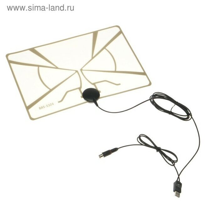 Антенна "РЭМО" BAS-5324-DX, комнатная, активная, 33 дБи, 5В, DVB-T2, цифровая
