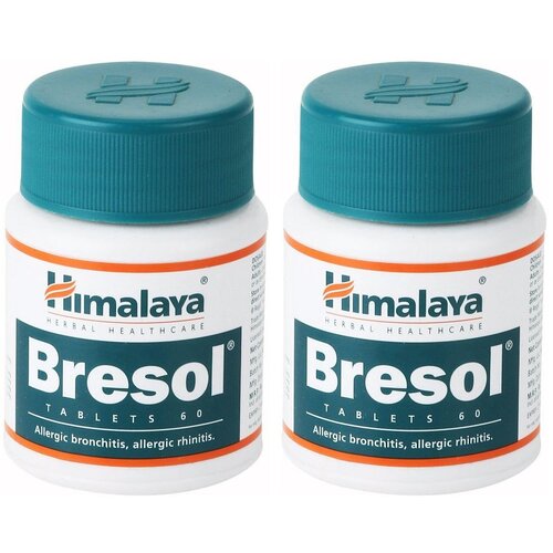Таблетки Бресол Хималая (Bresol Himalaya), при бронхиальной астме, при аллергическом рините, для иммунитета, 2х60 таб.