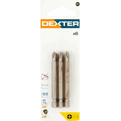 набор бит dexter xm82dt 3 6 шт Набор бит Dexter XM82DT-3, 6 шт.