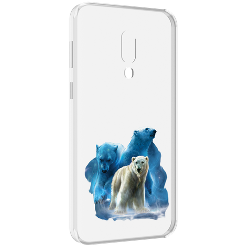 Чехол MyPads полярный медведь для Meizu 16 Plus / 16th Plus задняя-панель-накладка-бампер
