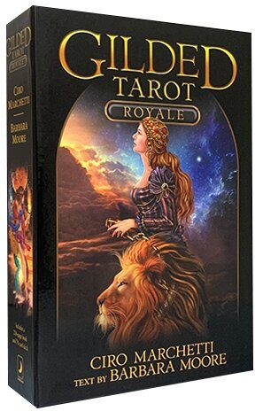 Карты Llewellyn Карты таро "Gilded Tarot Royale Book Deck" Llewellyn / Позолоченная Королевская Колода