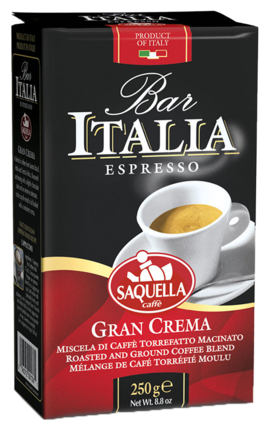 Saquella Bar Italia Кофе молотый Gran Crema 250 г - фотография № 4