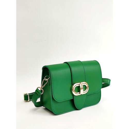 фото Сумка сэтчел steffalini, фактура гладкая, зеленый