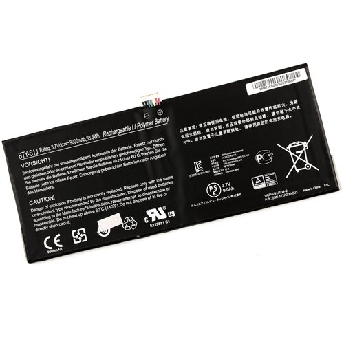 Аккумулятор для MSI W20 (3.7V 9000mAh) p/n: BTY-S1J аккумулятор для ноутбука msi fr620