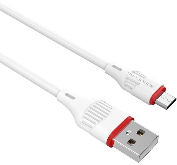 USB кабель BOROFONE BX17 Enjoy MicroUSB, 1м, PVC (белый)