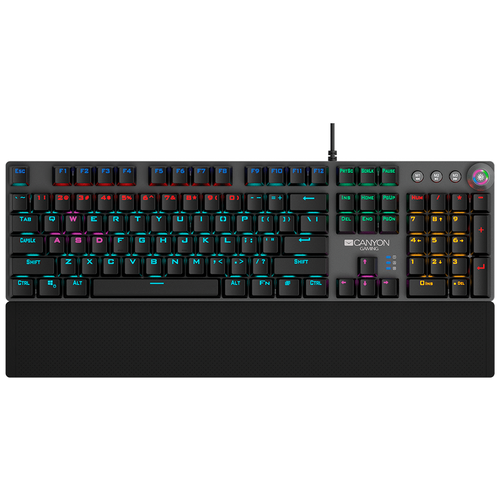 Клавиатура Canyon Nightfall GK-7, механическая, проводная, USB, черный (CND-SKB7-RU)