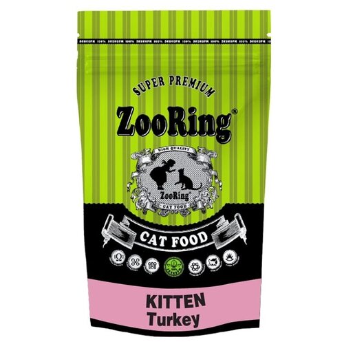 ZooRing Kitten Turkey Сухой корм для котят, Индейка 10кг