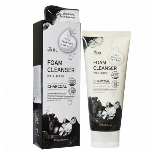 EKEL Foam Cleanser Charcoal Пенка для умывания с экстрактом древесного угля 180 мл