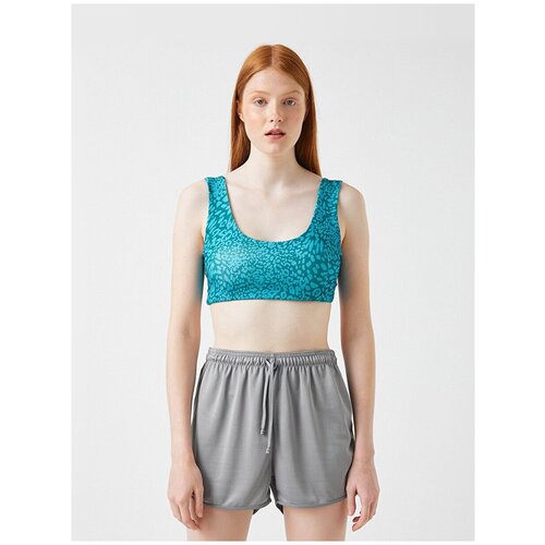 Бюстгальтер KOTON WOMEN, 1YAK32299NK, цвет: TURQUOISE DESIGN, размер: XS