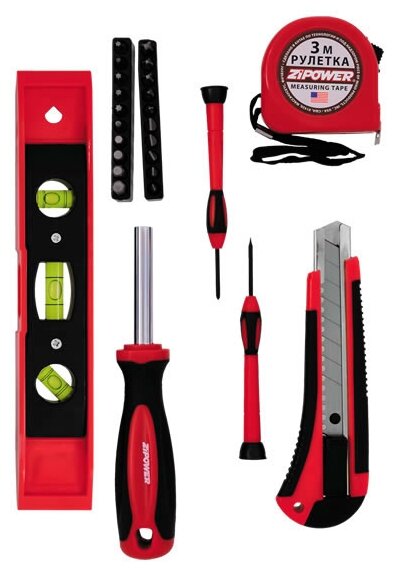 Набор инструмента бытовой, 26 предметов, Cr-V сталь ZIPOWER 26PC Household Tool Kit