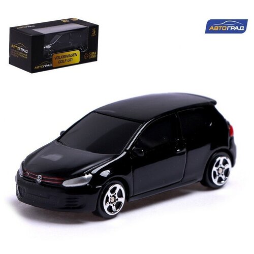 Машина металлическая VOLKSWAGEN GOLF GTI, 1:64, цвет чёрный volkswagen golf gti ed 30 1 32 cборная модель автомобиля bburago